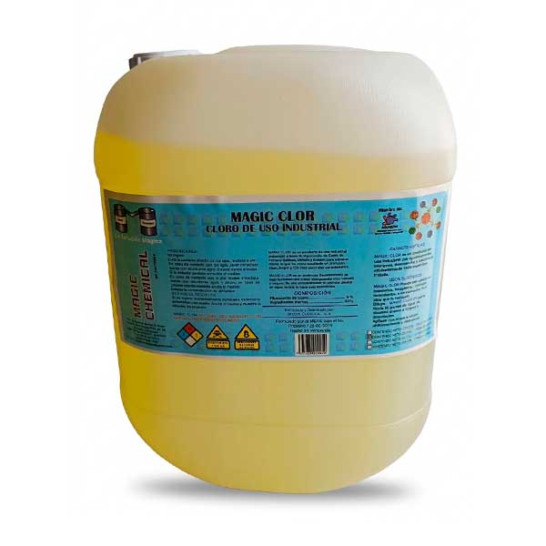 Magic Clor — Cloro de uso industrial en presentación de 20 L